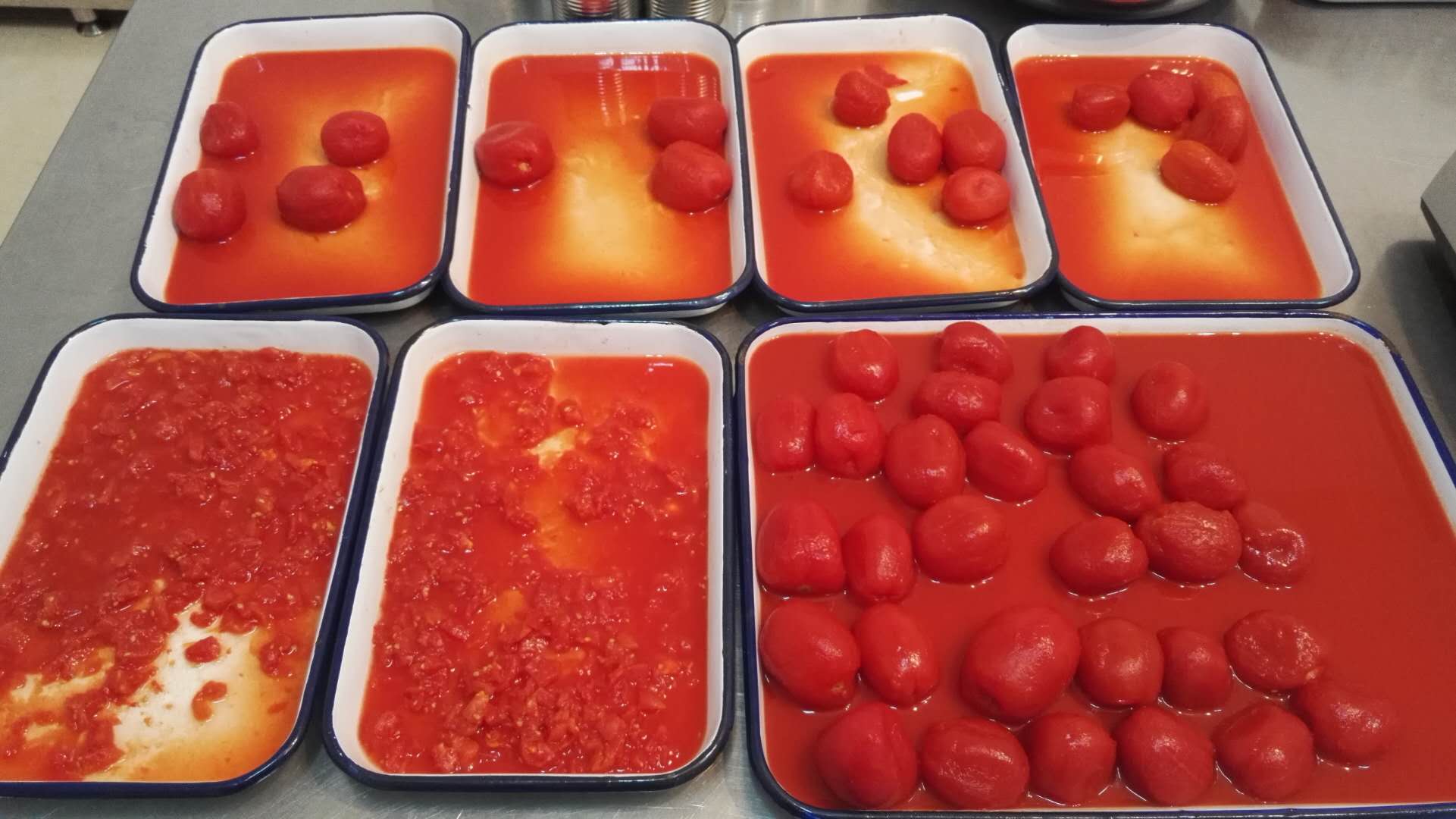 Tomatenblokjes in blik 400g,800g,2500g,2850g